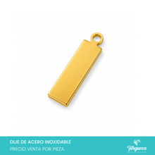 Load image into Gallery viewer, Dije Placa Grabado Acero Inoxidable
