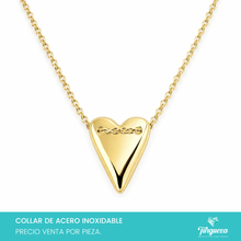 Load image into Gallery viewer, Collar Corazon Dorado Acero Inoxidable
