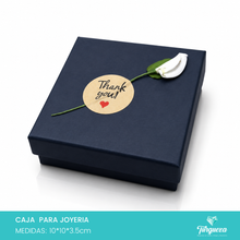 Load image into Gallery viewer, Caja de Joyería Negra (10x10x3.5cm)
