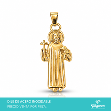 Load image into Gallery viewer, Dije San Benito GDE Dorado (4cm) Acero Inoxidable
