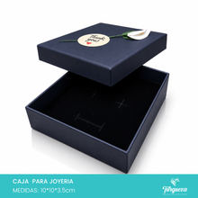 Load image into Gallery viewer, Caja de Joyería Negra (10x10x3.5cm)
