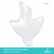 Cargar imagen en el visor de la galería, Exhibidor Cuello Torso Para collar Transparente
