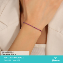 Cargar imagen en el visor de la galería, Brazalete Tenis Joyería Plata .925
