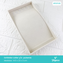 Load image into Gallery viewer, Exhibidor Charola Para Collares/Pulseras Tela Beige
