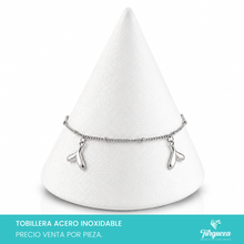 Cargar imagen en el visor de la galería, Pulsera Tobillera Cola Ballenas Plateado Acero Inoxidable
