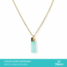 Load image into Gallery viewer, Collar Curazo Azul Dorado Acero Inoxidable
