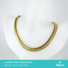 Load image into Gallery viewer, Cadena Planchada Dorada (60cm-8mm) Acero Inoxidable
