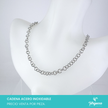 Load image into Gallery viewer, Cadena Forzada Plateado (50cm-5mm) Acero Inoxidable
