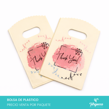 Load image into Gallery viewer, Bolsa de Plástico Thank You Pequeña  (50pzas 9x15cm)
