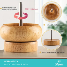 Load image into Gallery viewer, Cuenco de Madera Giratorio para Chaquira Herramienta Bisutería
