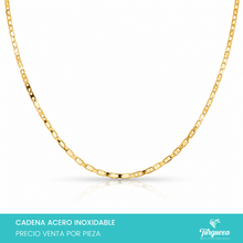Load image into Gallery viewer, Cadena Valenti Planchada Dorada (60cm-2.5mm) Acero Inoxidable
