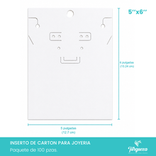 Cargar imagen en el visor de la galería, Inserto de Cartón para joyería 5''x6'' (12x15cm) Empaque
