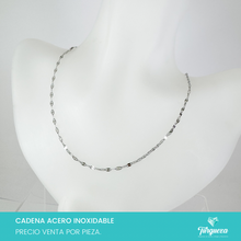 Load image into Gallery viewer, Cadena Barco Plateada (50cm-2mm) Acero Inoxidable
