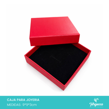 Load image into Gallery viewer, Caja de Joyería Roja (9x9x3cm)
