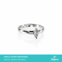 Load image into Gallery viewer, Anillo Zirconia Acero Inoxidable
