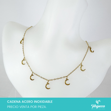 Cargar imagen en el visor de la galería, Collar Lunas Acero Inoxidable
