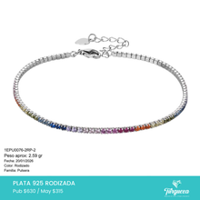Cargar imagen en el visor de la galería, Brazalete Tenis Joyería Plata .925
