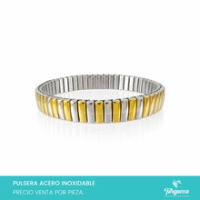 Cargar imagen en el visor de la galería, Pulsera Brazalete Armadillo Bitono Acero Inoxidable
