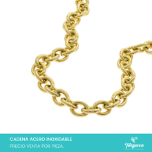 Load image into Gallery viewer, Cadena Argollas Chunky Dorado (43cm-11mm) Acero Inoxidable
