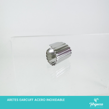 Cargar imagen en el visor de la galería, Arete Earcuff Plateado Acero Inoxidable
