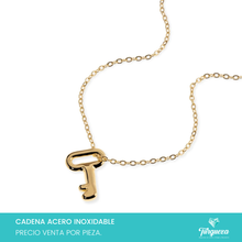 Load image into Gallery viewer, Collar Llave Dorado Acero Inoxidable
