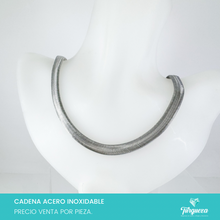 Load image into Gallery viewer, Cadena Planchada Plateado (60cm-8mm) Acero Inoxidable
