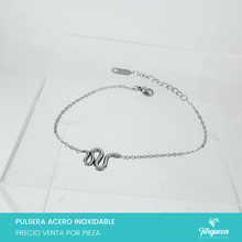 Cargar imagen en el visor de la galería, Pulsera Serpiente Plateado Acero Inoxidable
