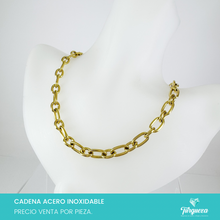 Load image into Gallery viewer, Cadena Frozada Dorado (45cm-8mm) Acero Inoxidable
