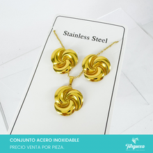 Cargar imagen en el visor de la galería, Conjunto Abanico Dorado Acero Inoxidable
