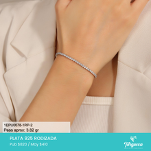Cargar imagen en el visor de la galería, Brazalete Tenis Joyería Plata .925
