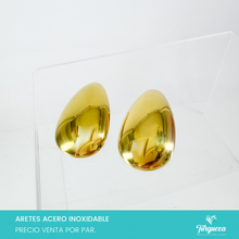 Load image into Gallery viewer, Arete Gota Alargada Acero Inoxidable
