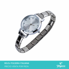 Cargar imagen en el visor de la galería, Reloj Pulsera Tipo Italiana (Caratula + 14 charms) Acero Inoxidable
