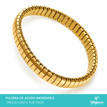 Cargar imagen en el visor de la galería, Pulsera Brazalete Armadillo Dorado Acero Inoxidable
