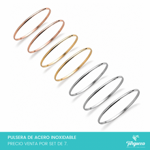 Cargar imagen en el visor de la galería, Brazalete Semanario Tricolor Acero Inoxidable
