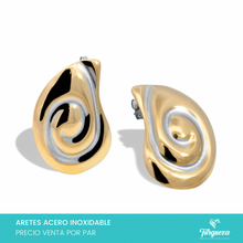 Cargar imagen en el visor de la galería, Arete Bitono 3cm Acero Inoxidable
