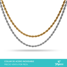 Cargar imagen en el visor de la galería, Collar Doble Torsal Acero Inoxidable
