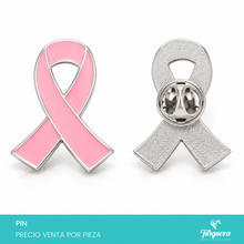 Cargar imagen en el visor de la galería, Pack 10 Pines Prendedores Lazo rosa

