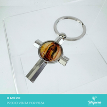 Load image into Gallery viewer, Llavero Virgen de Guadalupe Plateado
