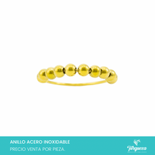 Load image into Gallery viewer, Anillo Ansiedad Dorado Acero Inoxidable
