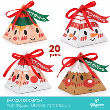 Cargar imagen en el visor de la galería, Pack 20 Envolturas Piramide Navideña Aleatorias (7.3*7.3*8.3cm)
