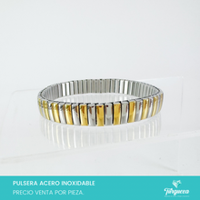 Cargar imagen en el visor de la galería, Pulsera Brazalete Armadillo Bitono Acero Inoxidable
