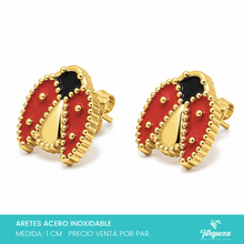 Cargar imagen en el visor de la galería, Arete Catarinas 2cm Acero Inoxidable
