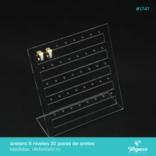 Cargar imagen en el visor de la galería, Exhibidor Aretero 5 niveles CH  Transparente
