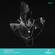 Cargar imagen en el visor de la galería, Exhibidor Cuello Torso Para collar Transparente
