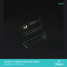 Load image into Gallery viewer, Exhibidor Aretero 2 Niveles transparente
