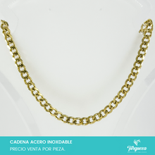 Load image into Gallery viewer, Cadena Choker Cubana Dorada (43cm-6mm) Acero Inoxidable
