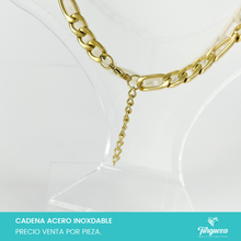 Load image into Gallery viewer, Cadena Choker Carte Dorada (43cm-9mm) Acero Inoxidable
