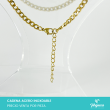 Load image into Gallery viewer, Cadena Choker Cubana Dorada (43cm-5mm) Acero Inoxidable
