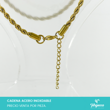 Load image into Gallery viewer, Cadena Choker Torsal Dorada (43cm-3mm) Acero Inoxidable

