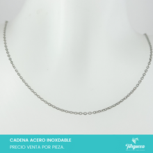 Load image into Gallery viewer, Cadena Clásica Plateada Mini (50cm-1mm) Acero Inoxidable
